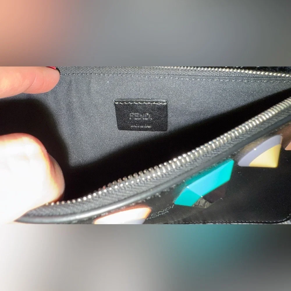 NWOT Fendi black studded wristlet with dust bag - Picture 4 of 5